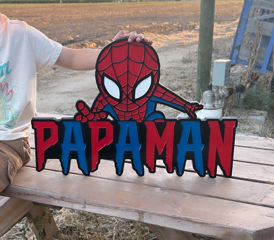Spider-Man Custom 2D Carved Personalized Sign
