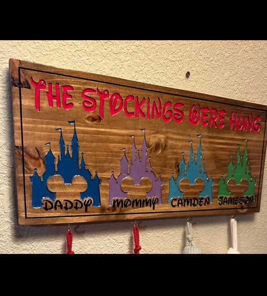 Disney Castle Christmas Personalized Stocking Hanger The Stockings Were Hung