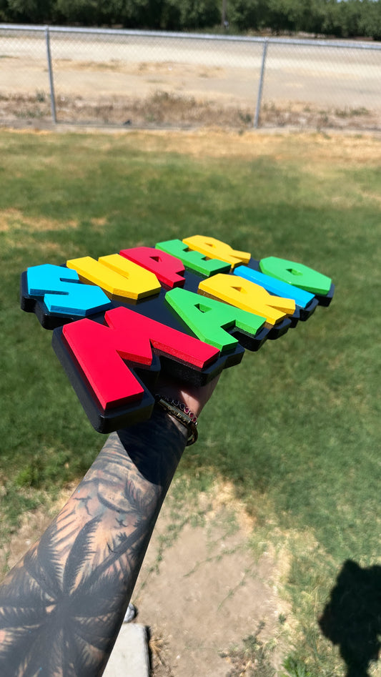 Super Mario Personalized Name Sign 3D Cutout