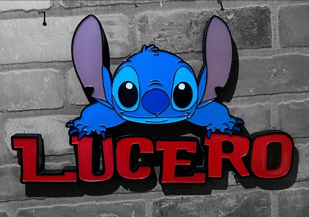 Stitch 2D Carved Personalized Sign