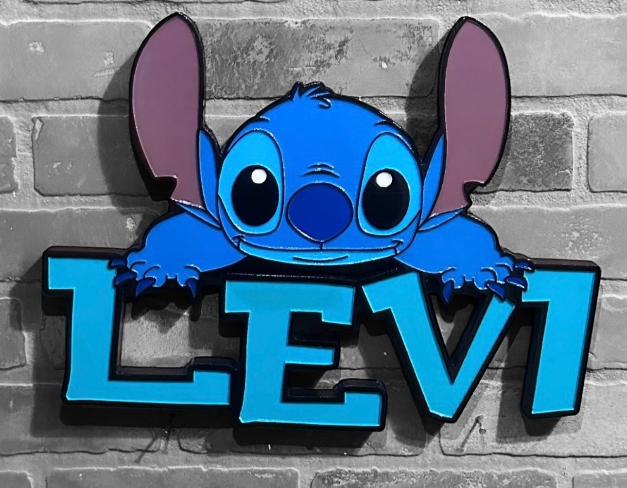 Stitch 2D Carved Personalized Sign