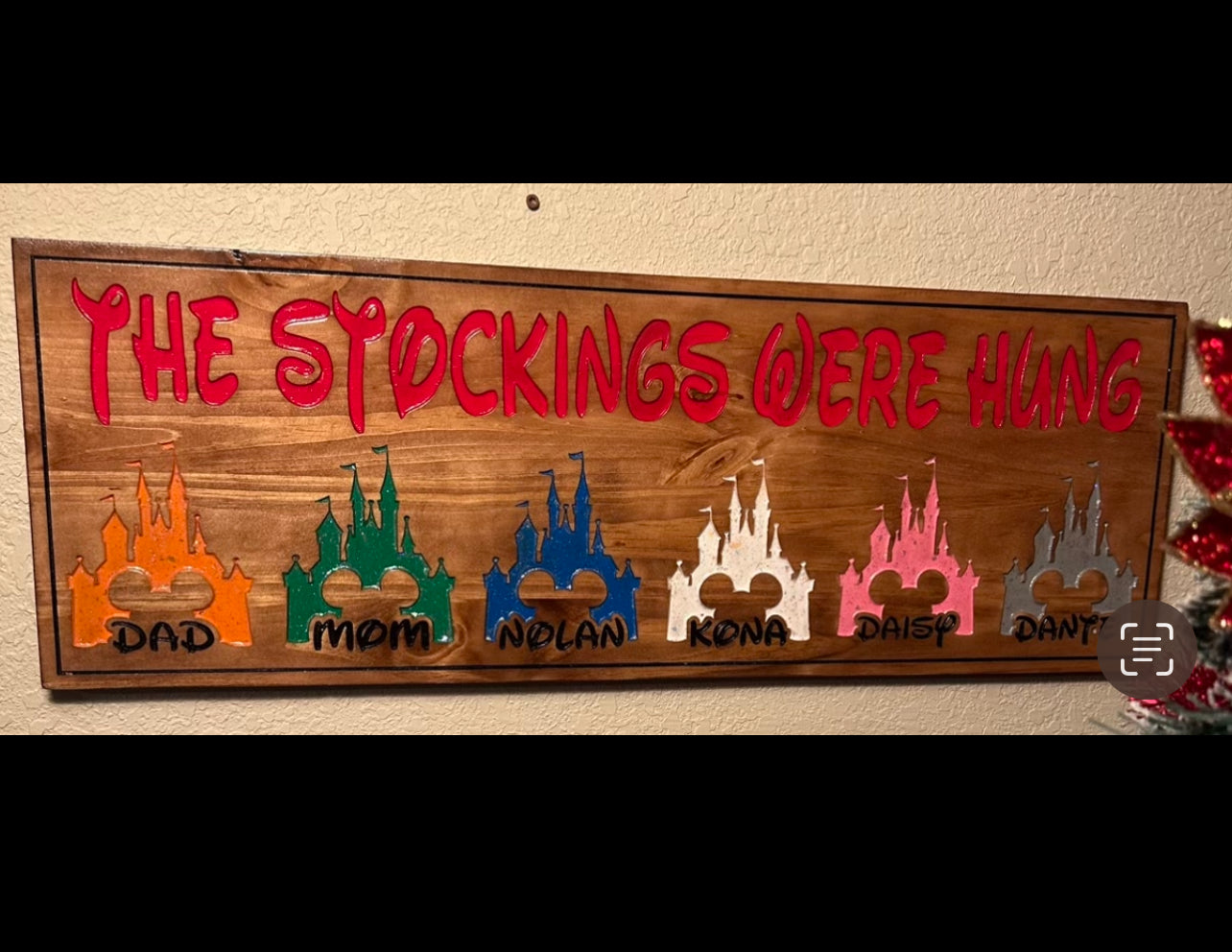 Disney Castle Christmas Personalized Stocking Hanger The Stockings Were Hung