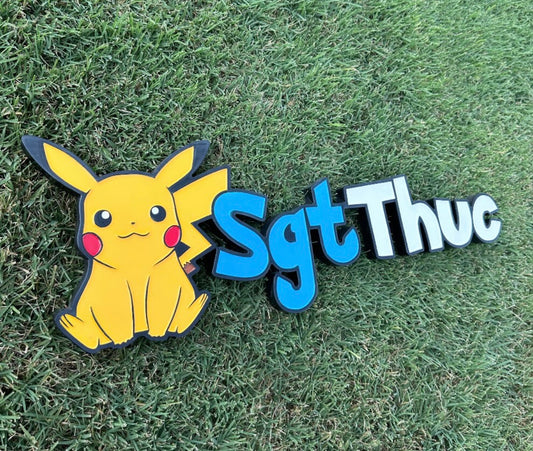 Pokemon Pikachu Custom 2D Carved Personalized Sign