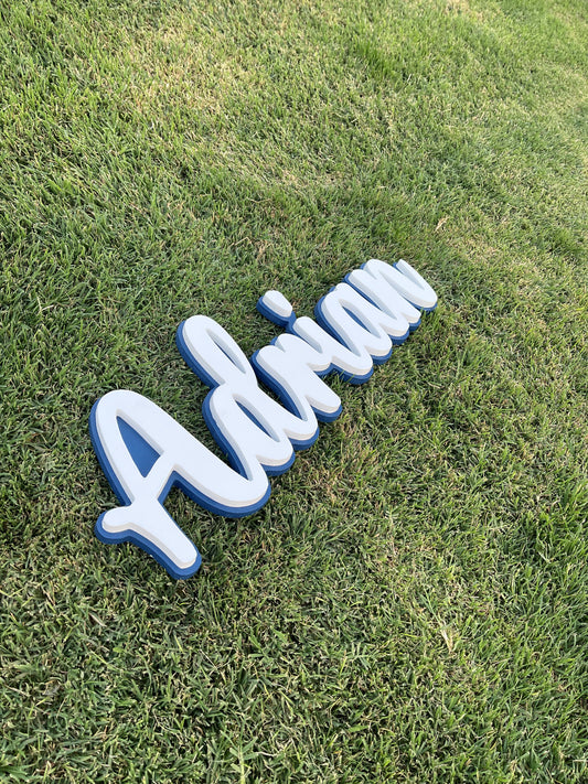 Custom (One Name) Double Layer Name Signs