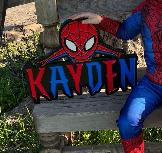 Spider-Man Custom 2D Carved Personalized Sign