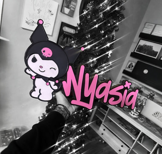 Kuromi Custom 2D Carved Personalized Sign