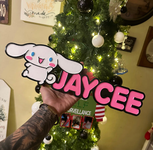 Cinnamoroll Custom 2D Carved Personalized Wooden Sign