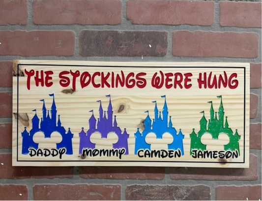 Disney Castle Christmas Personalized Stocking Hanger The Stockings Were Hung