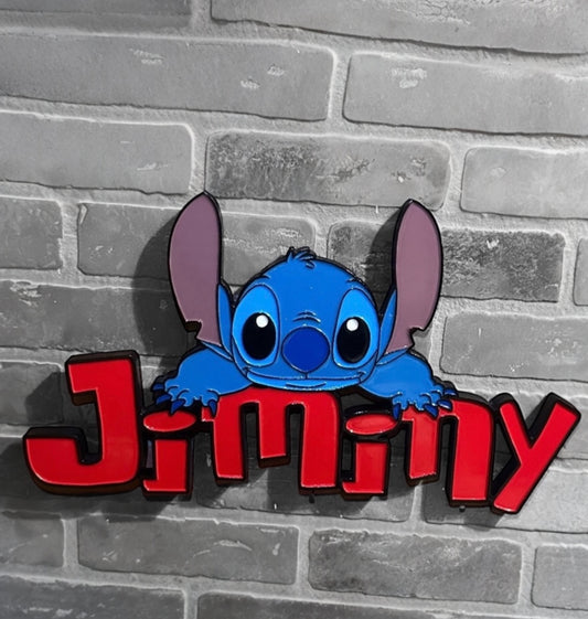 Stitch 2D Carved Personalized Sign