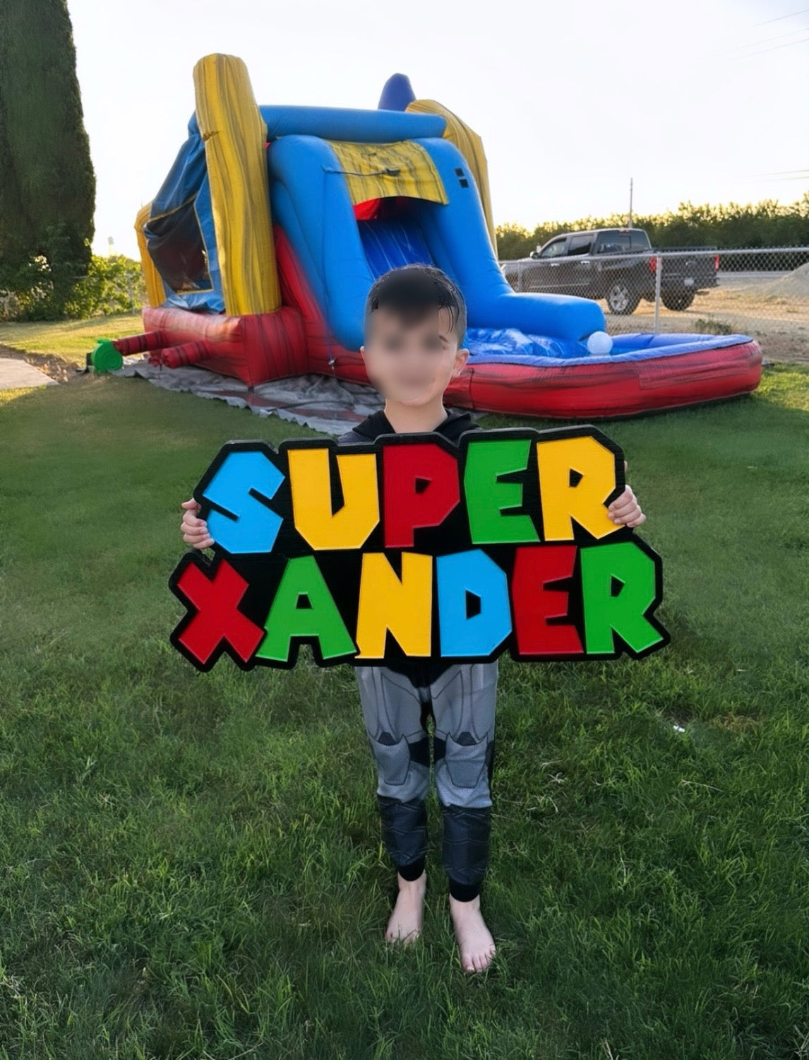 Super Mario Personalized Name Sign 2D Carved