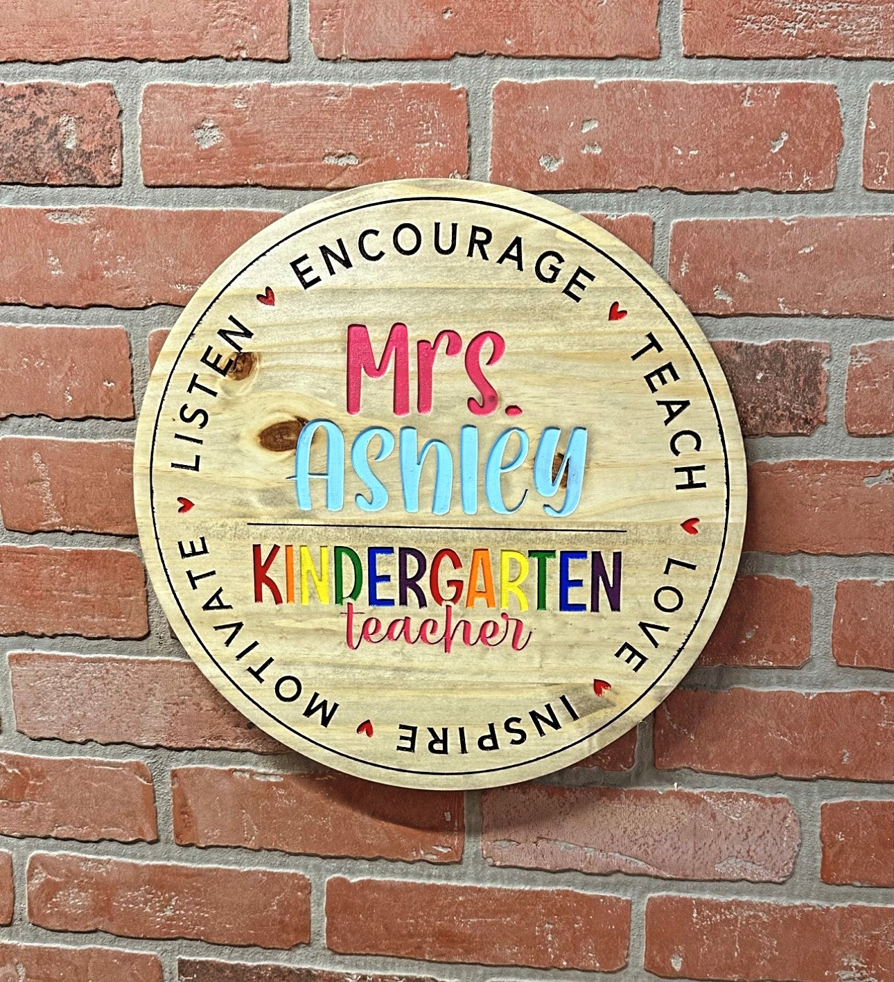 Custom Round Teacher Signs