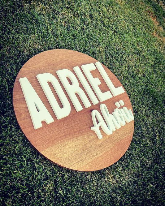 Round Custom Name Sign