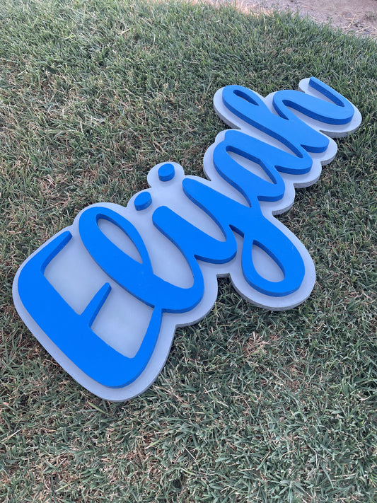 Custom (One Name) Double Layer Name Signs